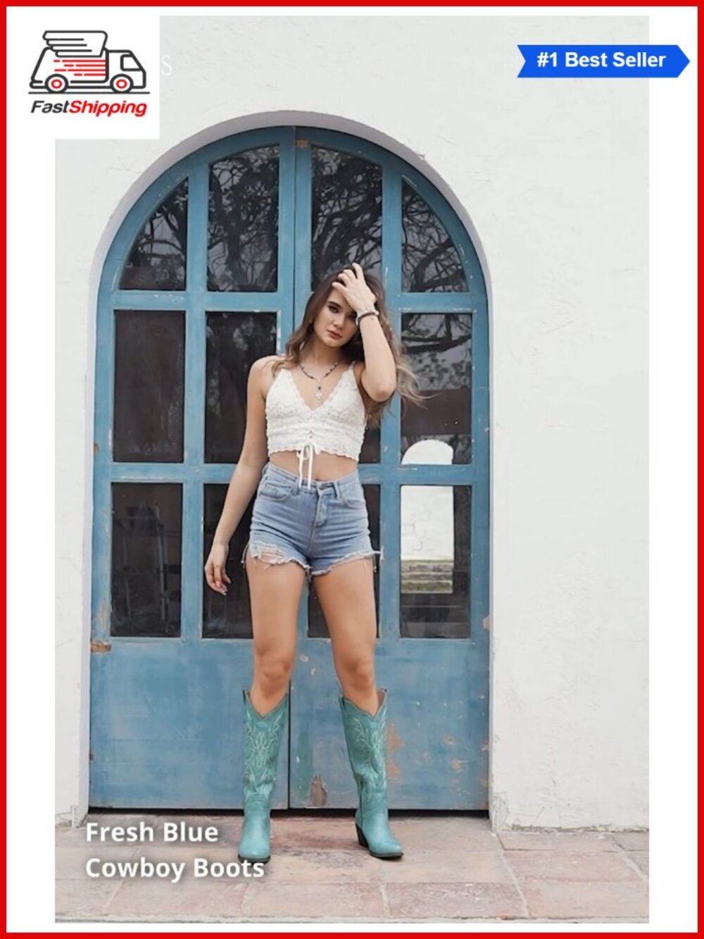 ✨ wetkiss Knee High Cowboy Boots Faux Leather Western Style Women's - Picture 6 of 6